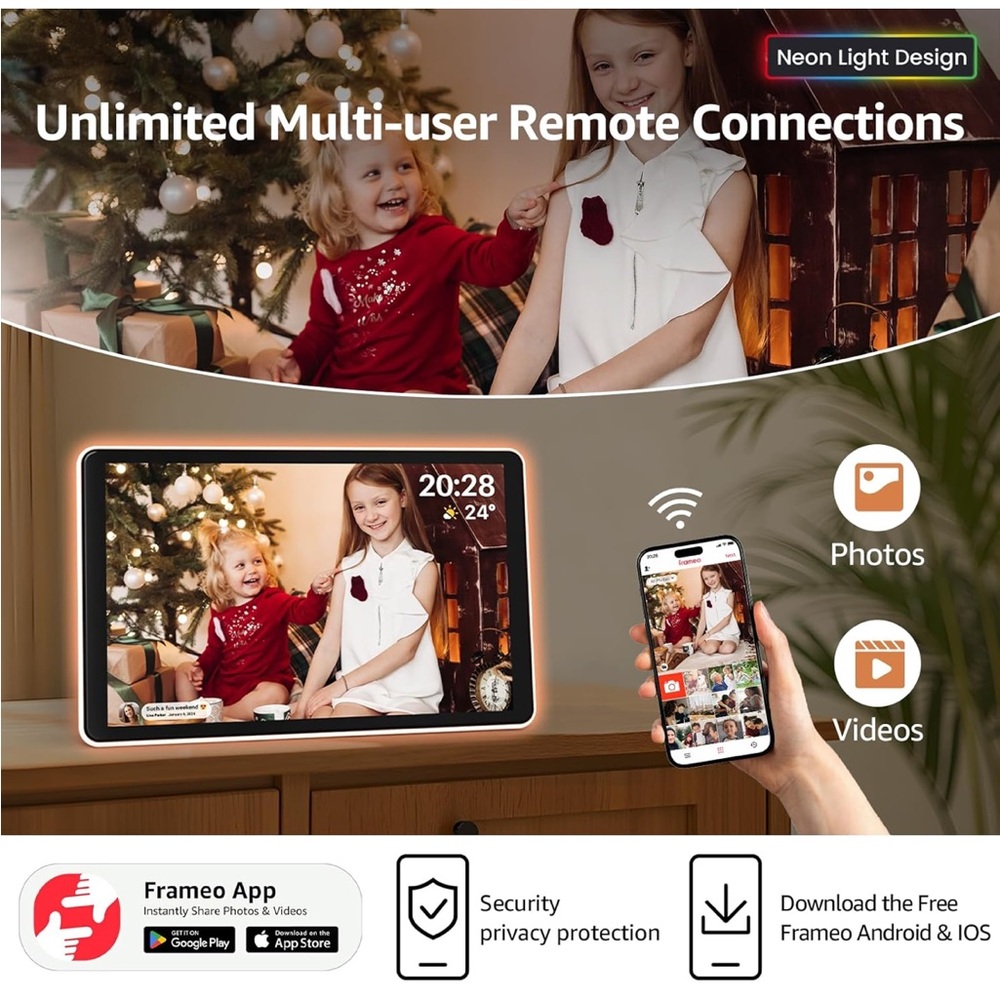 Digital Photo Frame with Remote Connections